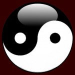 Logo Yin Yang LN FOND MARRON